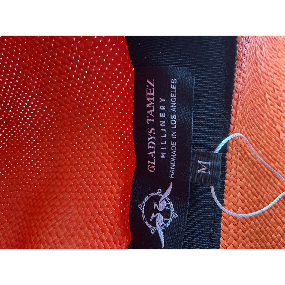 Gladys Tamez 'Millinery' Orange Poly Bucket Hat Size M - Picture 5 of 5
